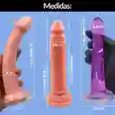 Dildo Realista + X2 Dildos Curvos Adherentes + Arnes Doble Universal