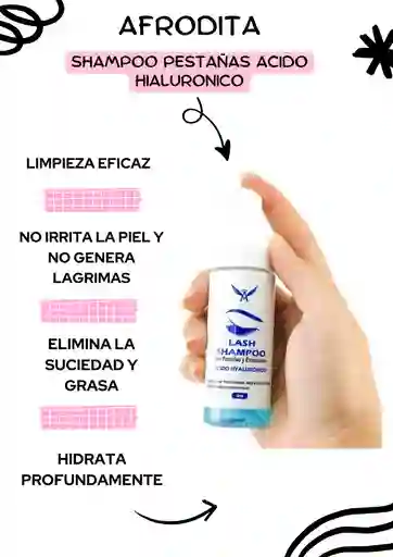 Afrodita Shampoo Pestañas Acido Hialuronoco