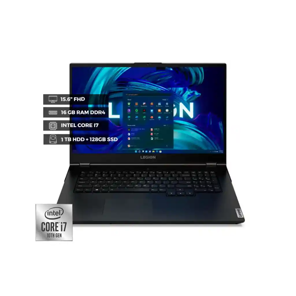 Gamer Legion 5 15imh05 Intel Core I7 10750h(2,6 Ghz )16gb 1tb +128gb Ssd W10h 15,6" Tv 4gb Gtx1650 Black