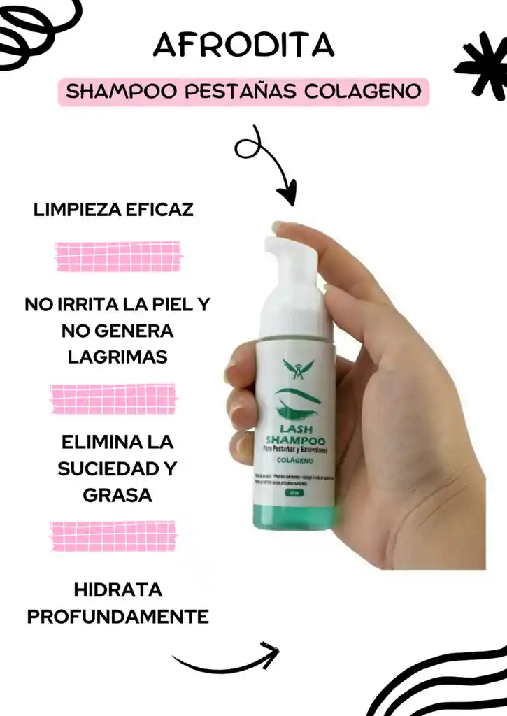 Afrodita Shampoo Pestañas Colageno