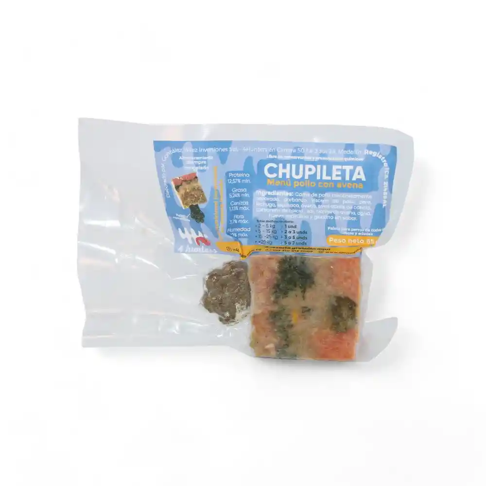 Chupileta Natural Para Perros Pollo Con Avena