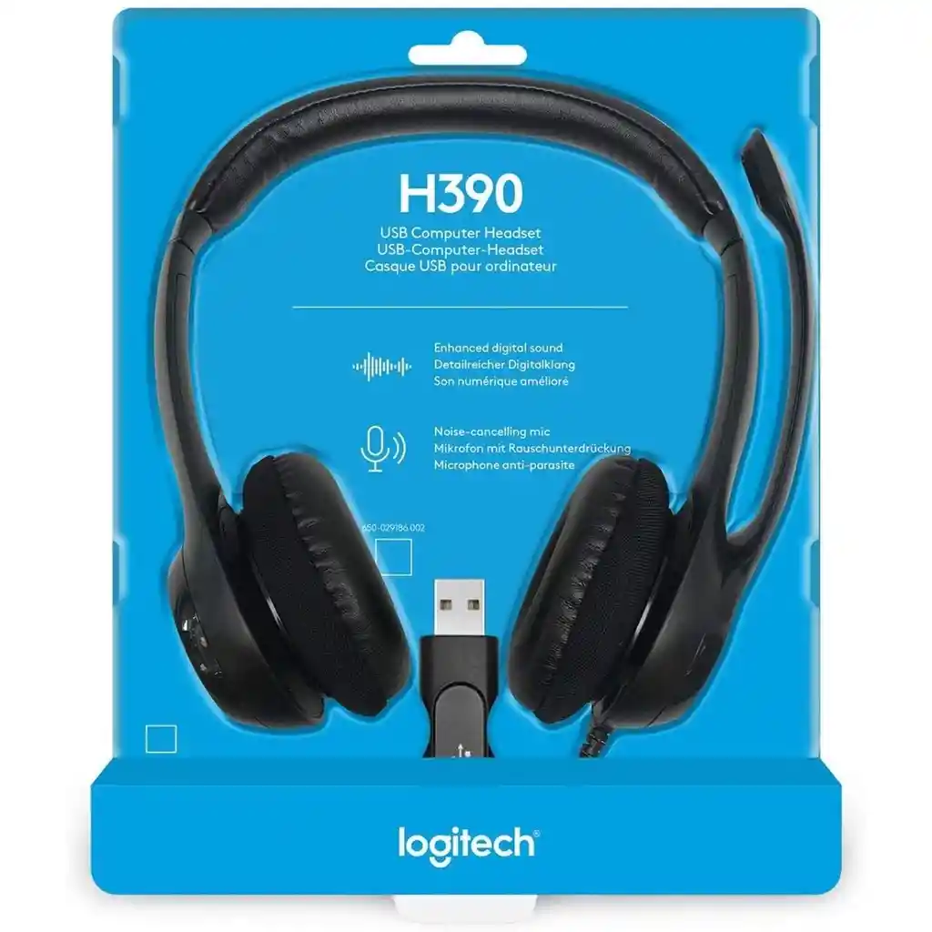 Logitech Diadema H390 Usb Con Micrófono