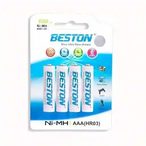 Pila Bateria Pack X4 900 Mah Beston 1.2v | Larga Duracion