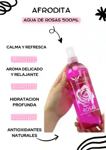 Afrodita Agua De Rosas 500ml