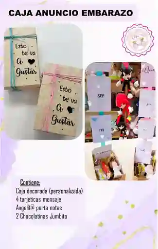 Caja Embarazo - Padrinos - Bajo Pedido - 2 Dias Anticipacion