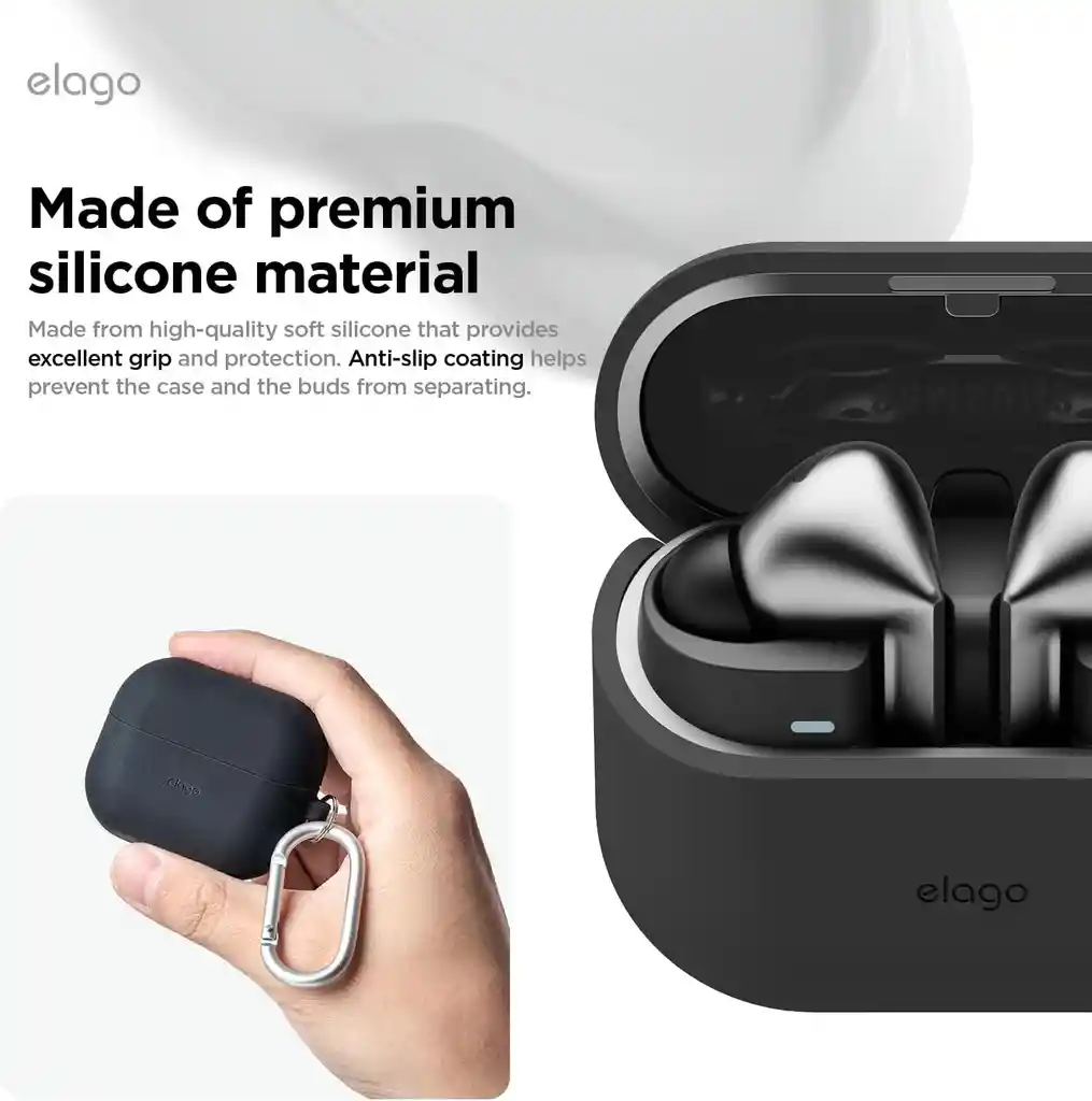 Elago Estuche Para Galaxy Buds 3 / Buds 3 Pro Con Arnés En Negro