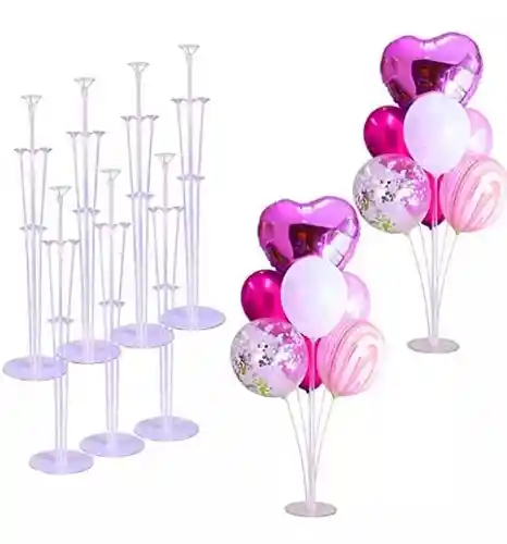 Base Para Bouquet De Globos En Acrílico 7 Pcs Fiestas Evento