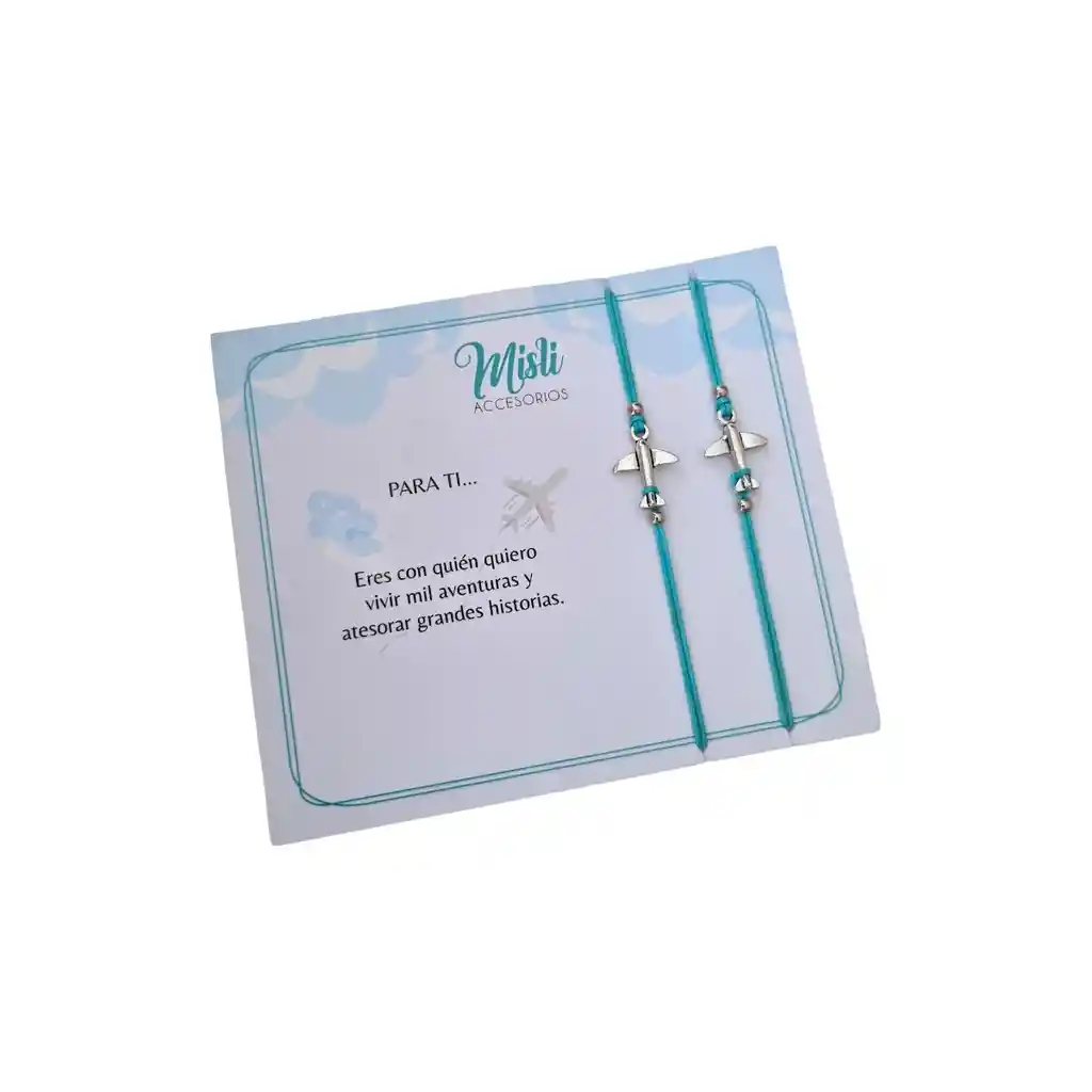Set Pulseras Avión Para Compartir
