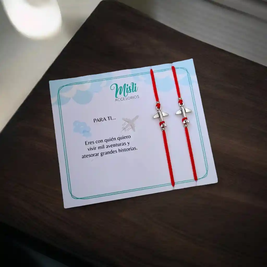 Set Pulseras Avión Para Compartir