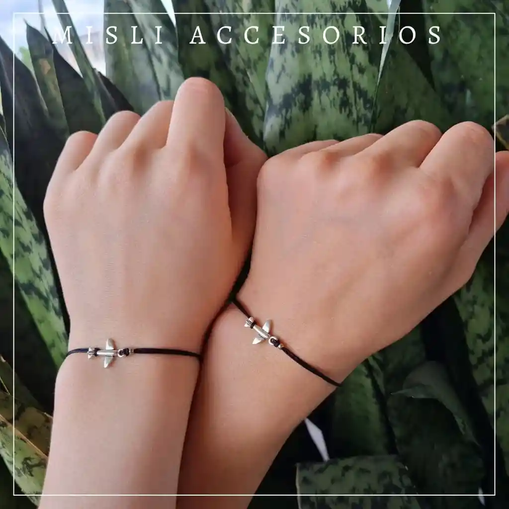 Set Pulseras Avión Para Compartir