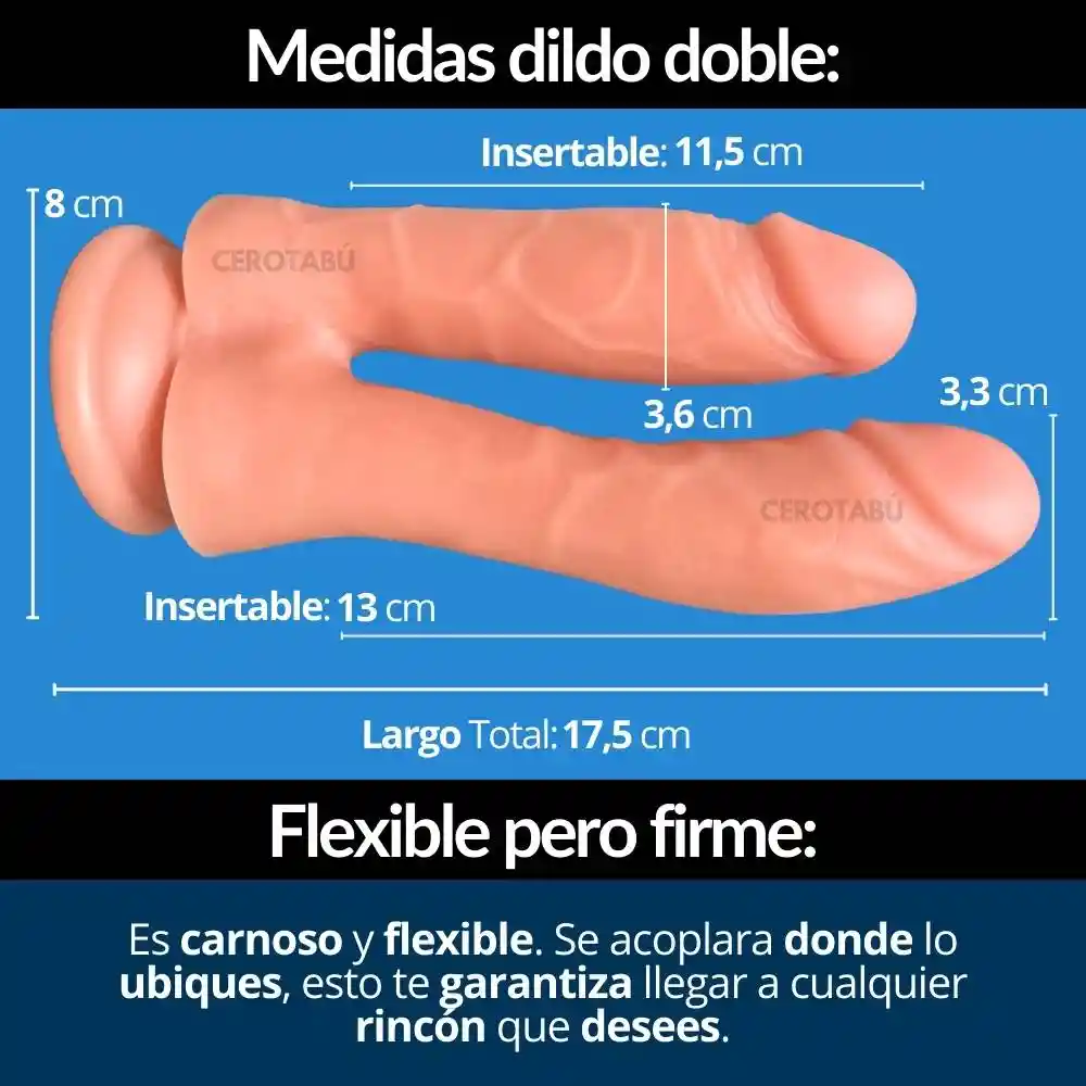 Kit Arnes Hueco + Dildo Vibrador Realista + Dildo Doble Penetracion