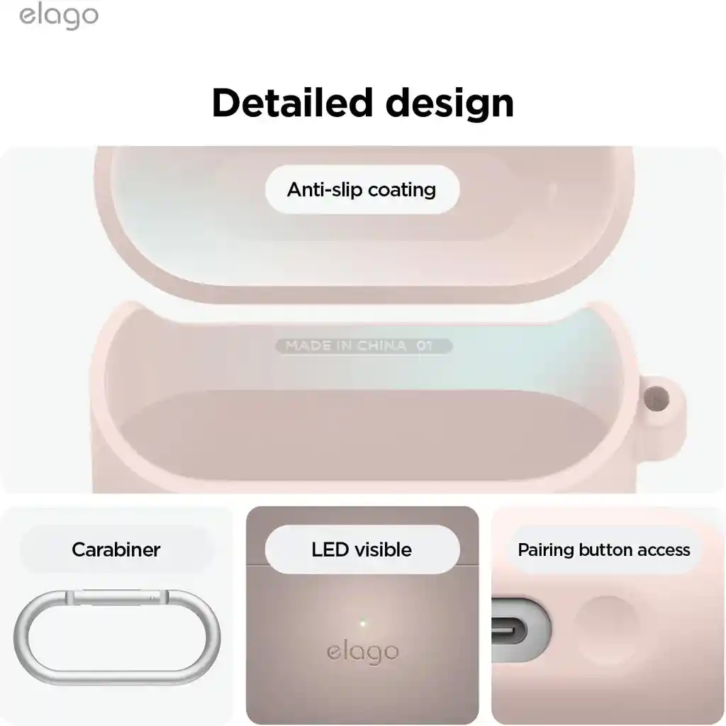 Elago Estuche Para Galaxy Buds 3 / Buds 3 Pro Con Arnés En Rosado