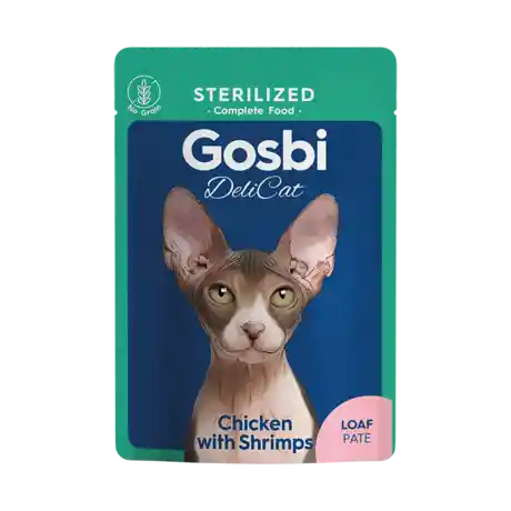 Pouch Delicat Sterilized Chicken Shrimps 70gr