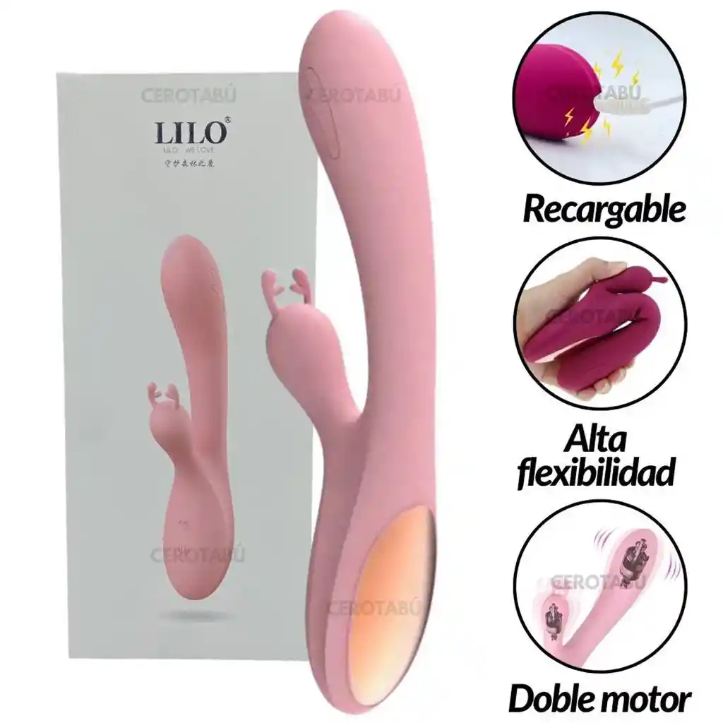 Juguete Sexual Vibrador Consolador De Conejo En Silicona Suave