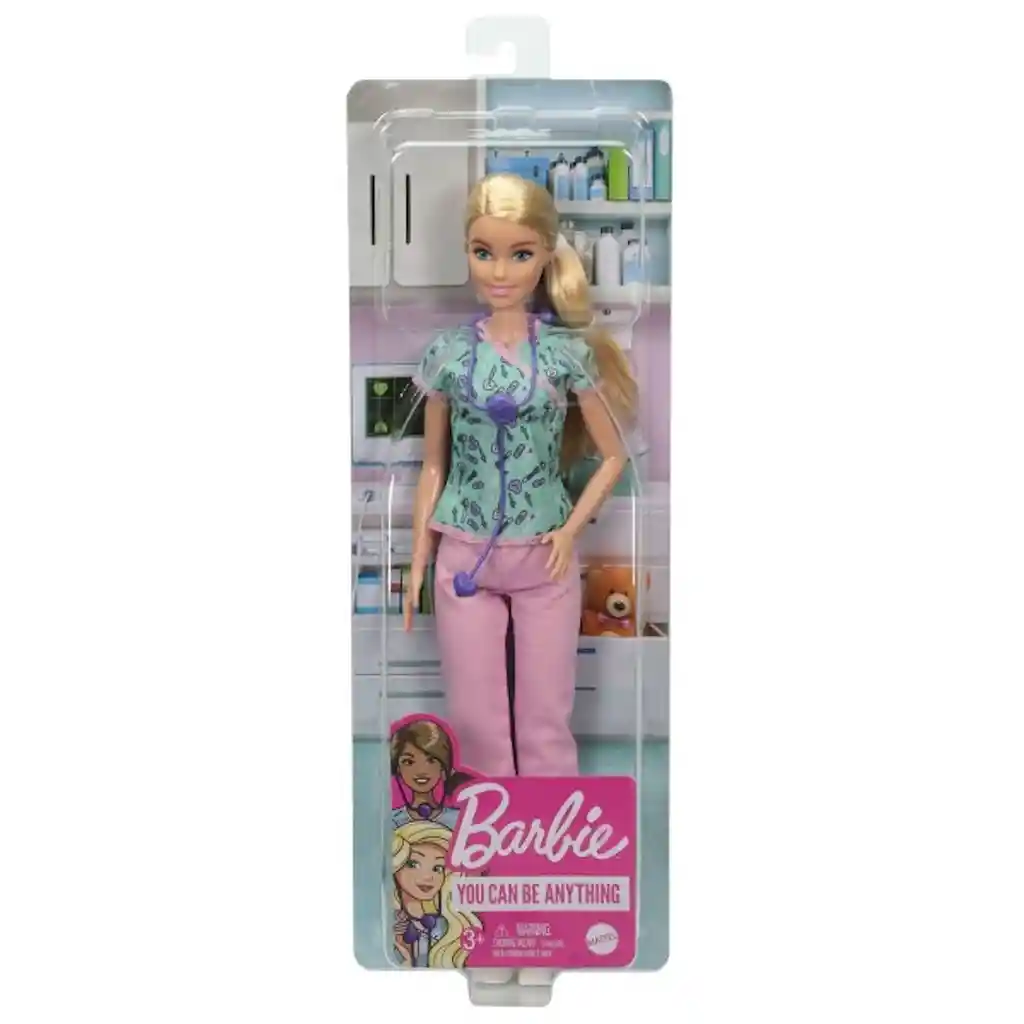 Muñeca Barbie Enfermera Profesiones De Mattel Gtw39