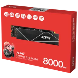 Unidad Sólida M.2 Xpg Gammix S70 Blade 8tb 7.300/6.300mb/s (dram Cache Buffer)