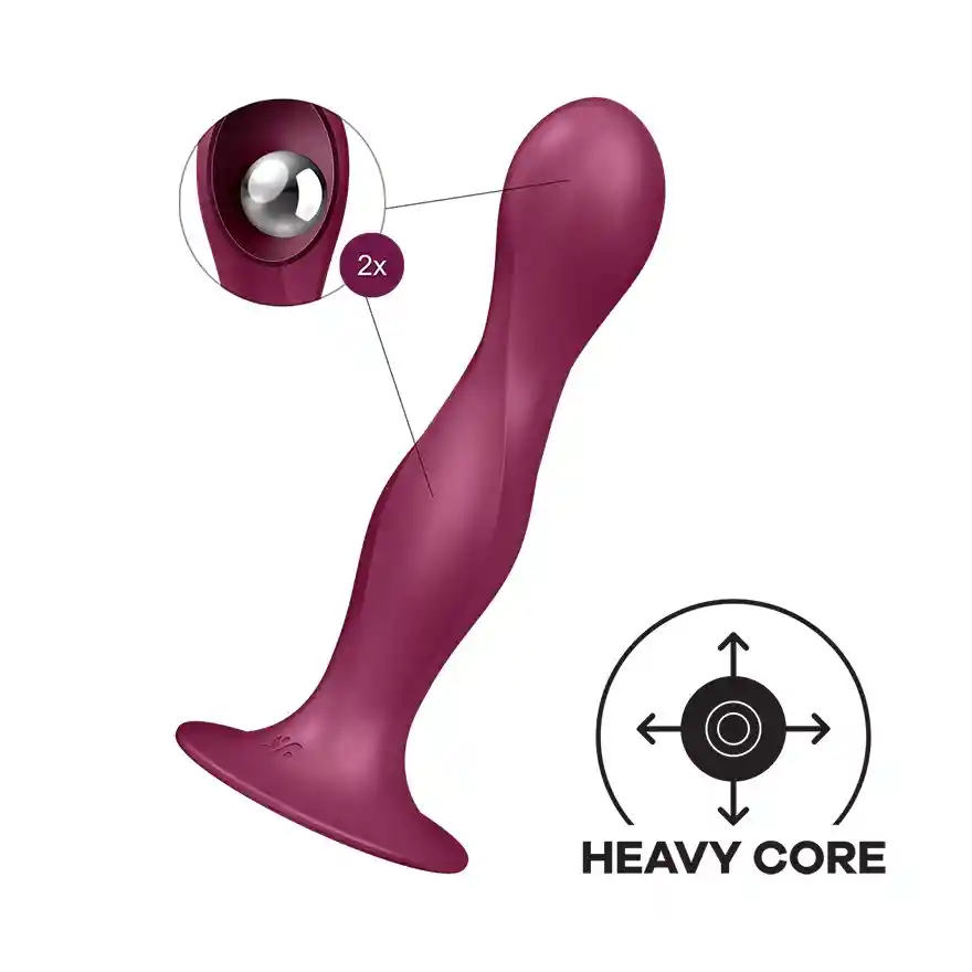 Dildo Satisfyer Double Ball-r Unisex Vaginal O Anal Con Bolas Con Peso