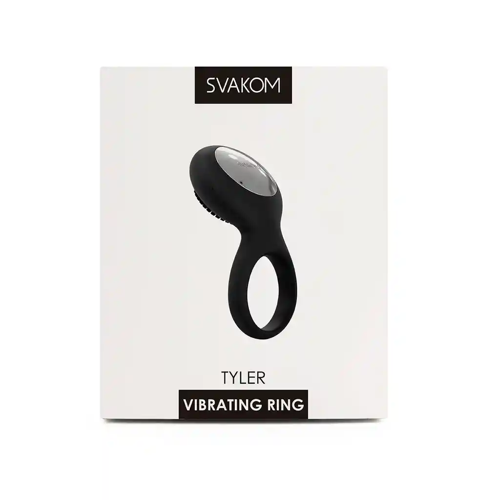 Anillo Vibrador Para El Pene Tyler Negro Svakom