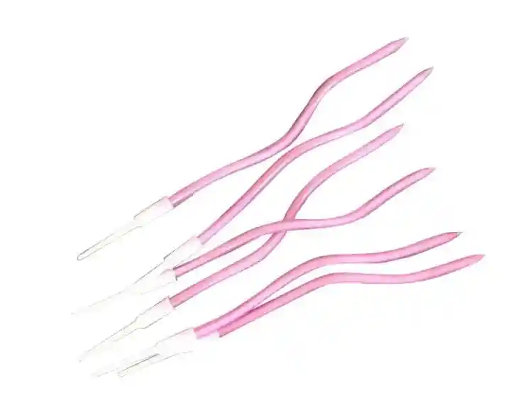 Velas En Espiral Rosadas X6 Unidades