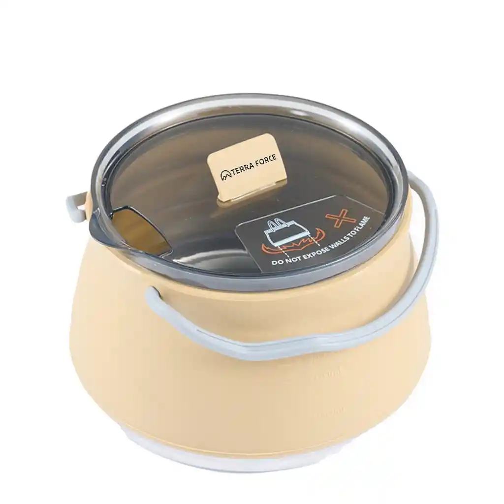 Olla Camping Plegable Silicona 1 L