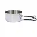 Set Ollas Acero Inoxidable Camping 3 Piezas