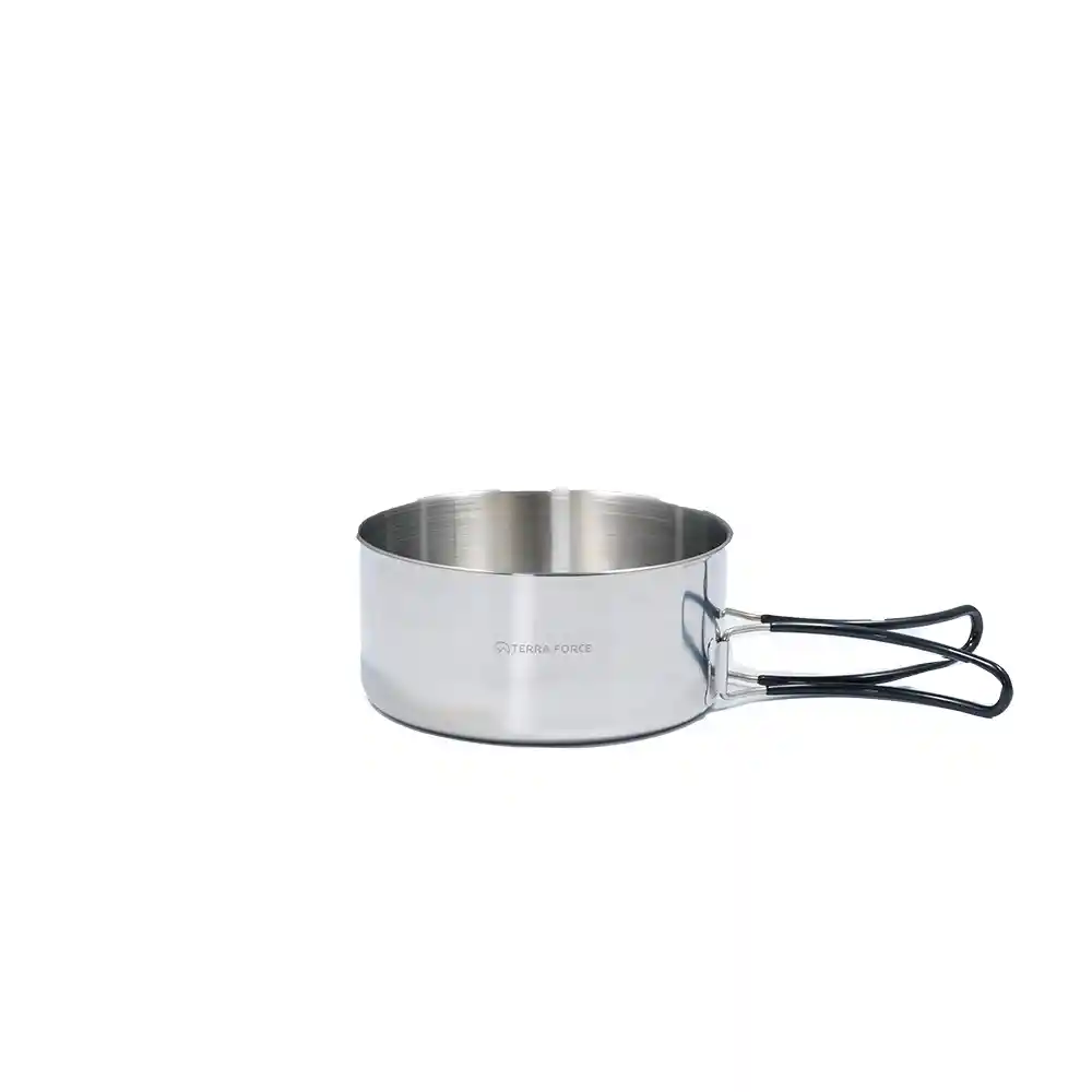 Set Ollas Acero Inoxidable Camping 3 Piezas
