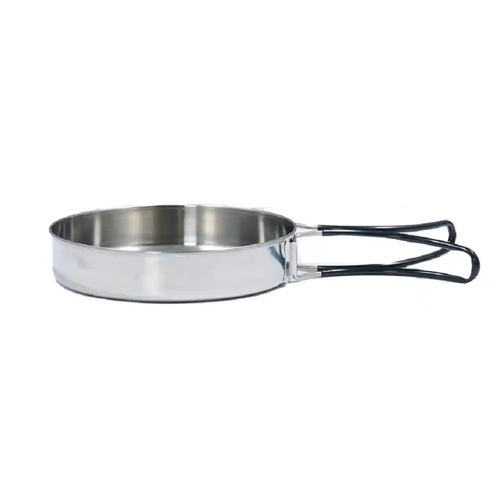 Set Ollas Acero Inoxidable Camping 3 Piezas