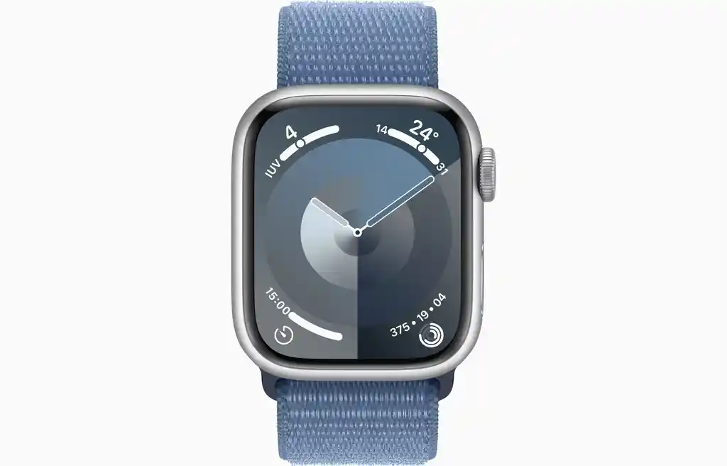 Apple Watch Series 9 Gps 41mm Aluminio Plateado Sport Loop Azul Invierno