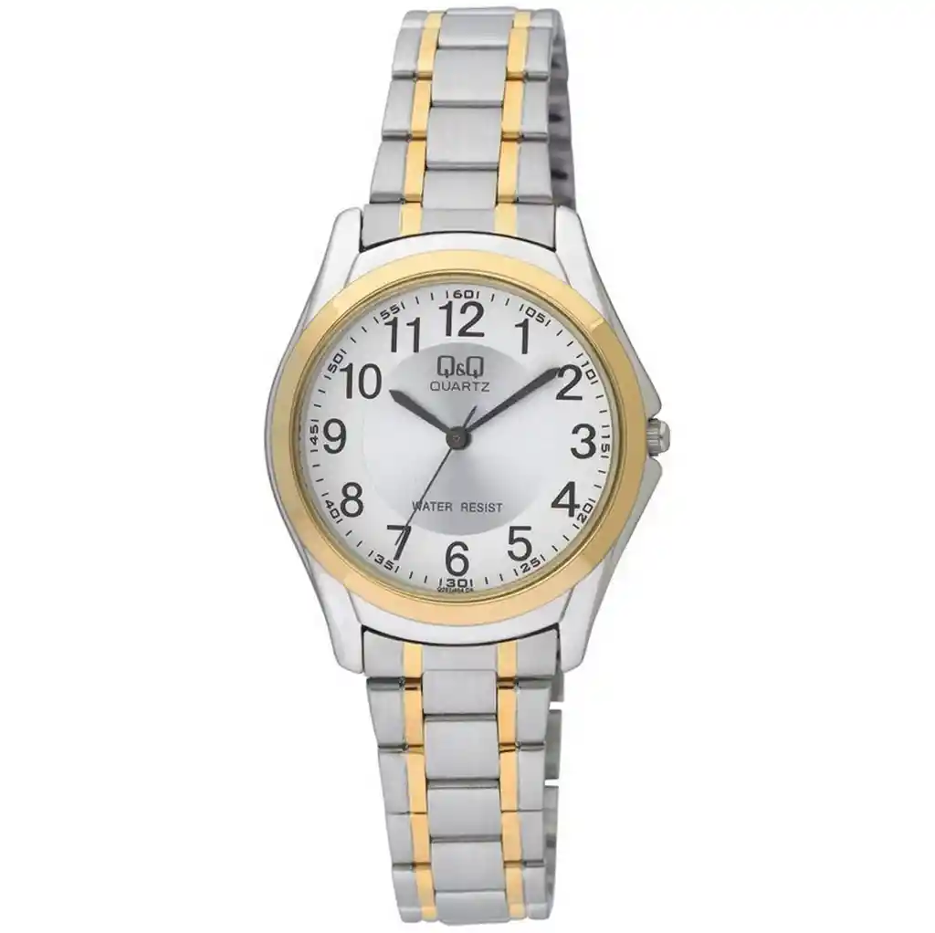 Reloj Qq Qyq Q207j404y Casual Acero Mujer Dama + Estuche