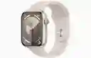 Apple Watch Series 9 Gps 45mm Aluminio Blanco Sport Band Blanca M/l