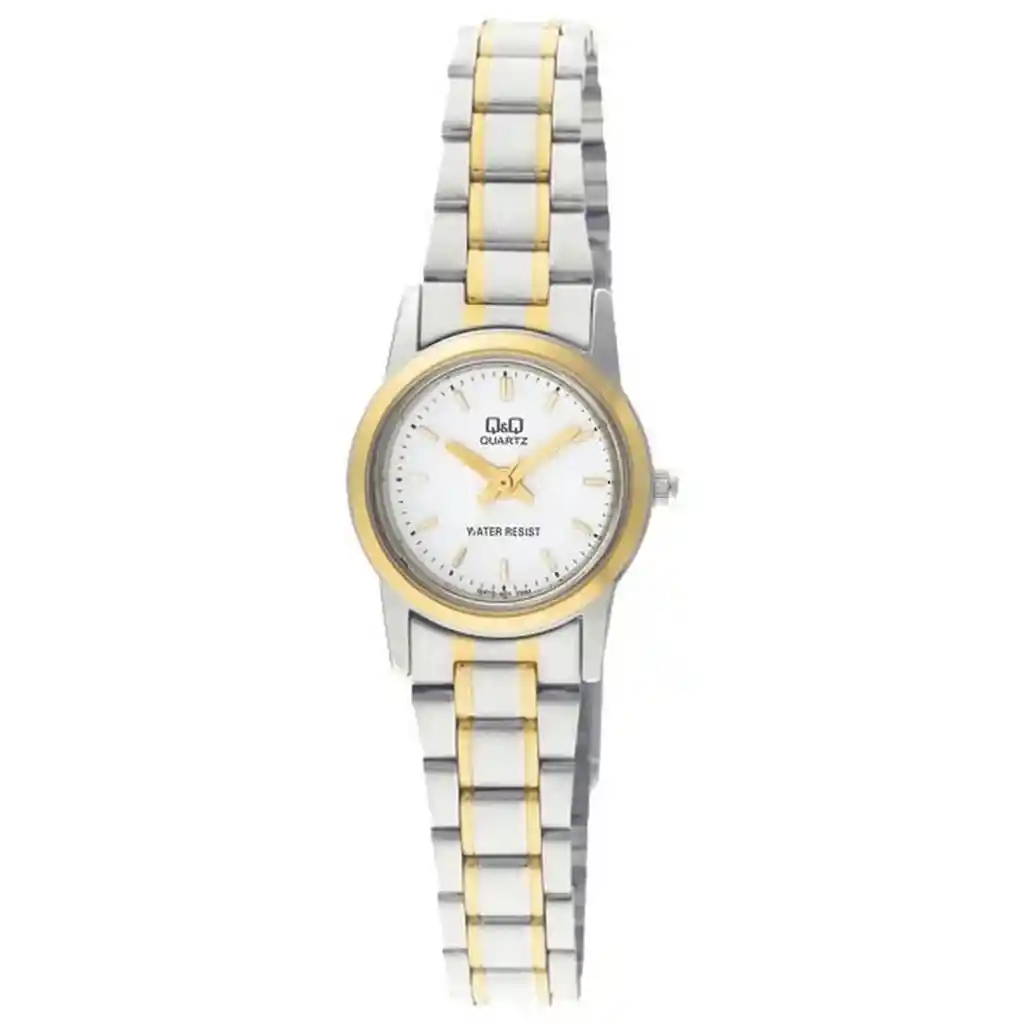 Reloj Qq Qyq Q415401y Casual Acero Mujer Dama + Estuche