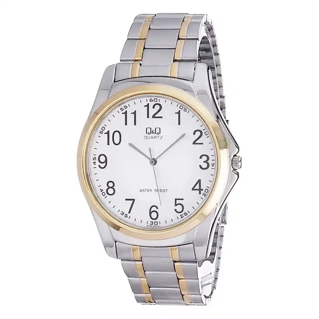 Reloj Qq Qyq Q206j404y Casual Acero Hombre + Estuche