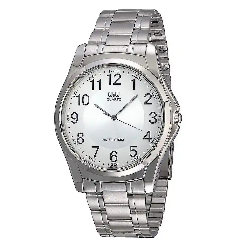 Reloj Qq Qyq Q206j204y Casual Acero Hombre + Estuche