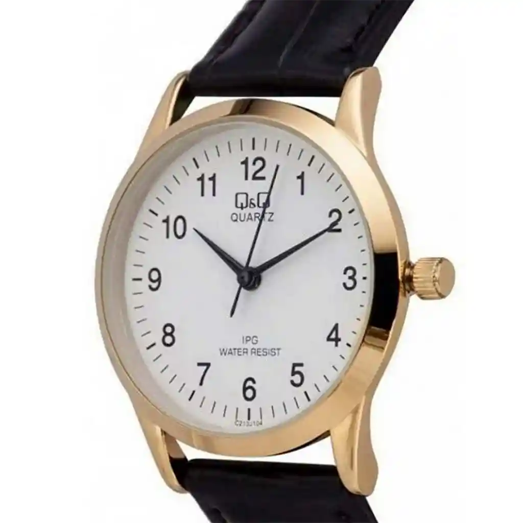 Reloj Qq Qyq C213j104y Casual Cuero Mujer Dama + Estuche