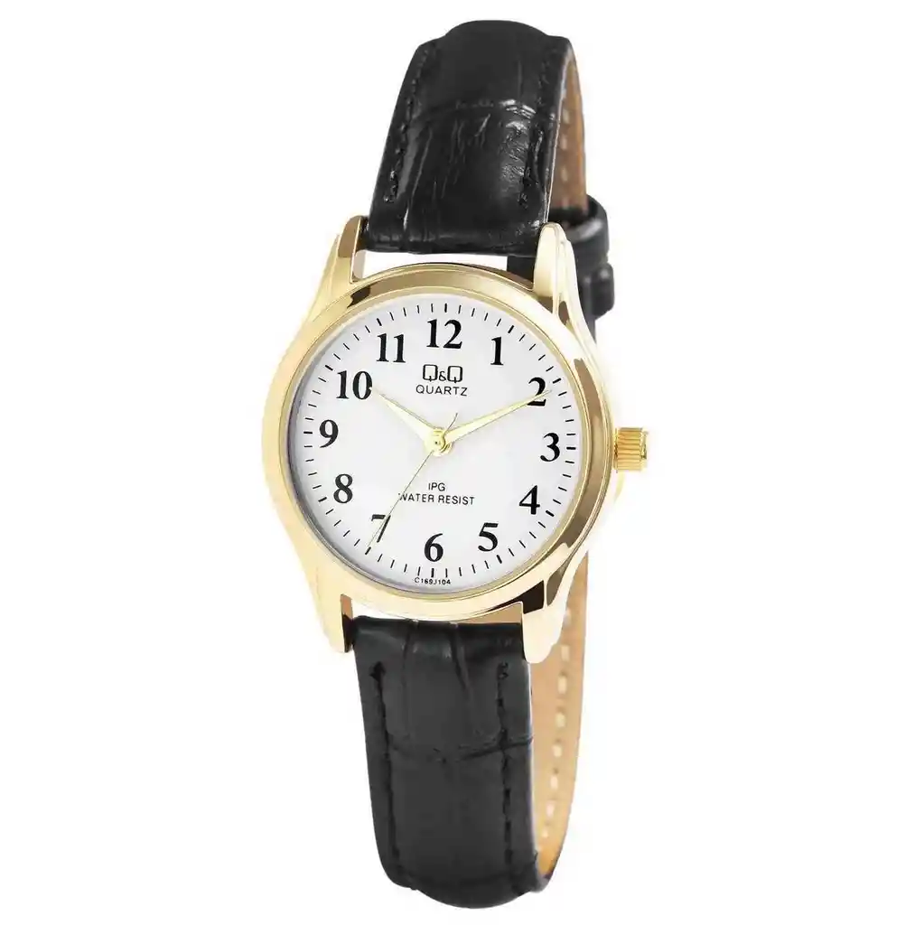 Reloj Qq Qyq C169j104y Casual Cuero Mujer Dama + Estuche