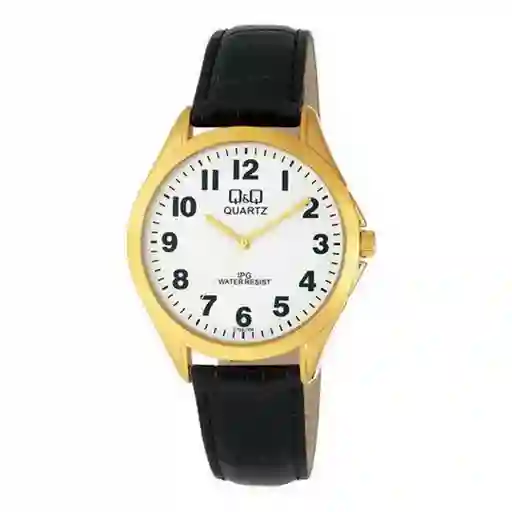 Reloj Qq Qyq C192j104y Casual Cuero Hombre + Estuche