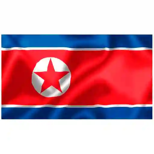 Bandera Corea Del Norte 1.50x90cm Exterior Grande