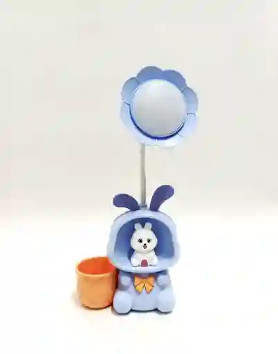 Lampara De Mesa Conejitos Azul Hk28-5a