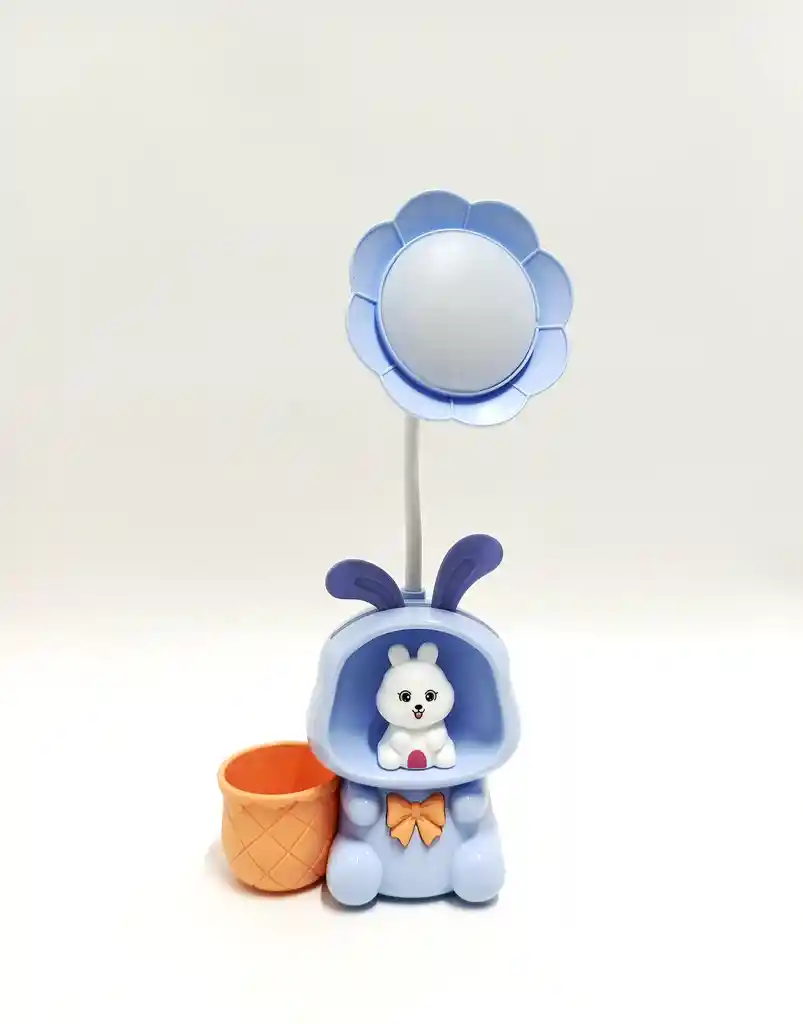 Lampara De Mesa Conejitos Azul Hk28-5a