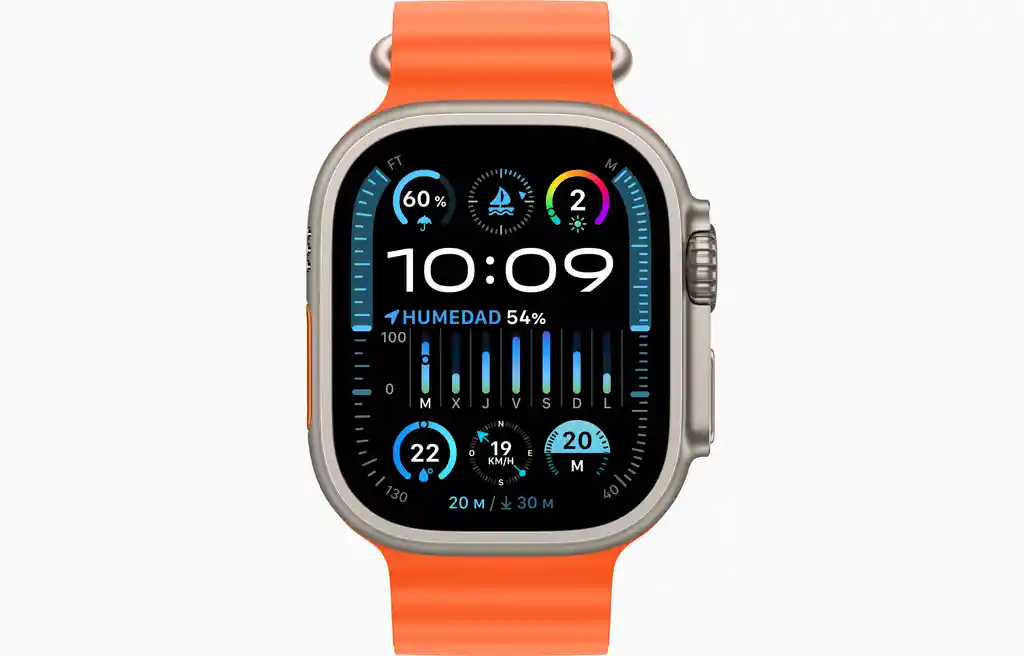 Apple Watch Ultra 2 49mm Titanio Correa Ocean Naranja