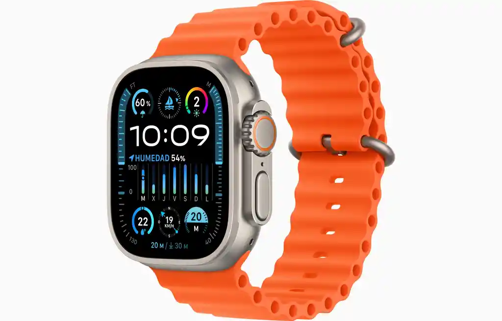 Apple Watch Ultra 2 49mm Titanio Correa Ocean Naranja