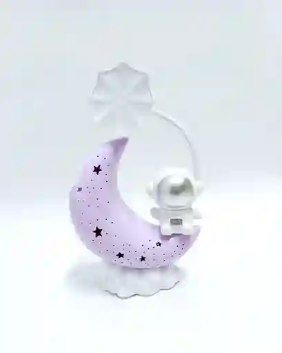 Lampara De Mesa Astronauta + Luna Morada Hq88-6b