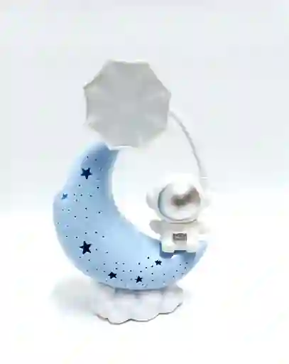 Lampara De Mesa Astronauta + Luna Azul Hq88-66b