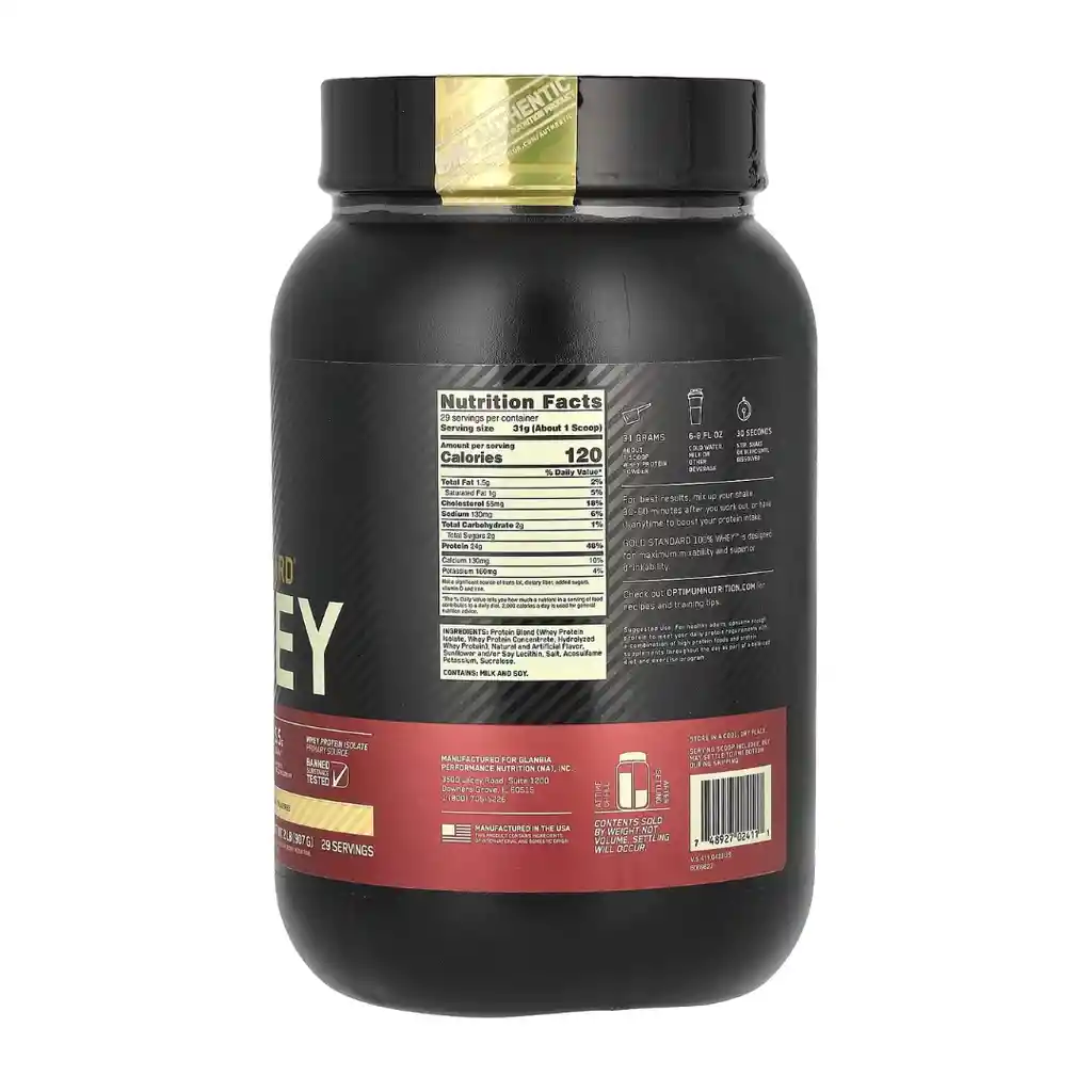 Whey Gold Standard 2lb - Optimum Nutrition - French Vainilla