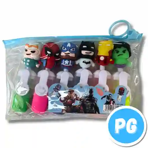 Paquete Resaltadores De Muñecos X6 Unds Avengers