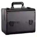 Caja Neceser Metálico Portátil De Maquillaje Profesional Negro Elegante