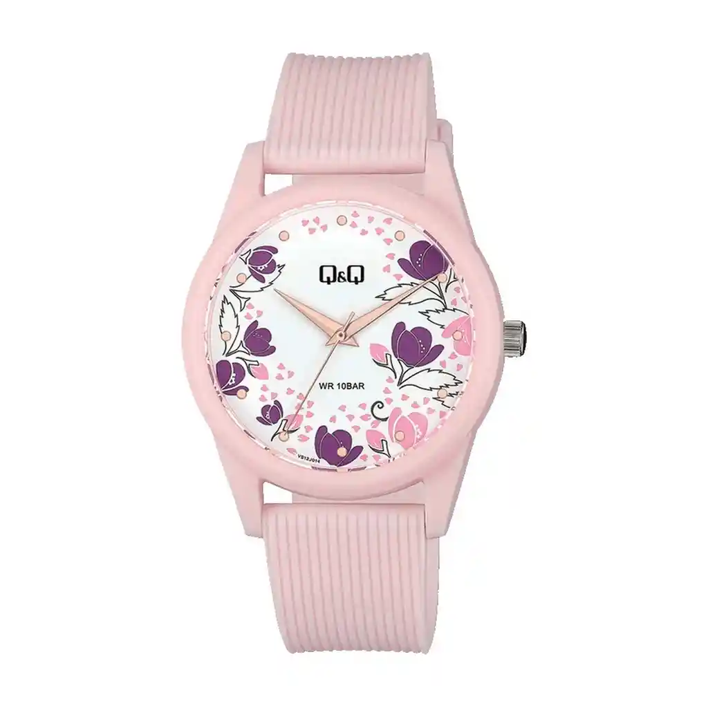 Reloj Qq Qyq Floral Deportivo Dama Impermeable + Estuche