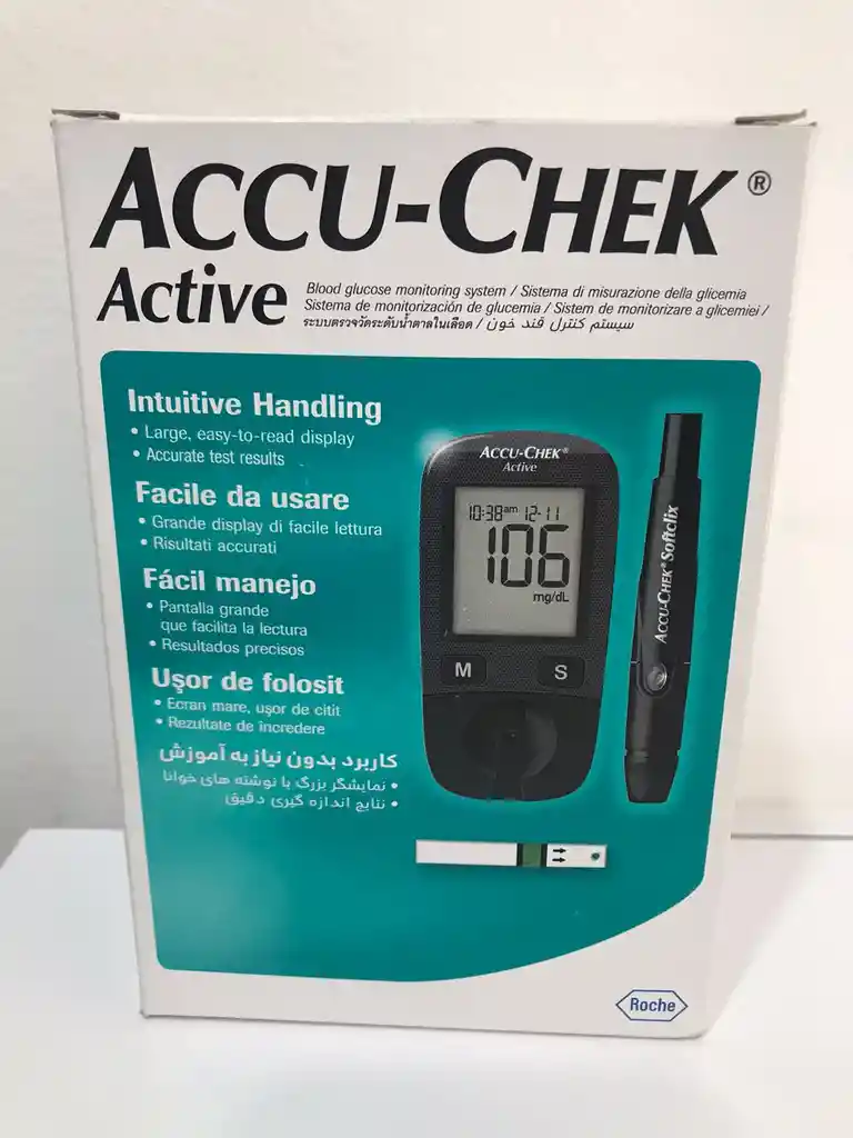 Kit Glucometria Accuchek Active (gluco+tiras+lanc) Roche