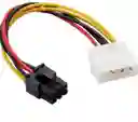 Adaptador Molex De 4 Pines A 4 O 6 (4+2) Pines Pci-express Convertidor Corriente Cable De Repuesto