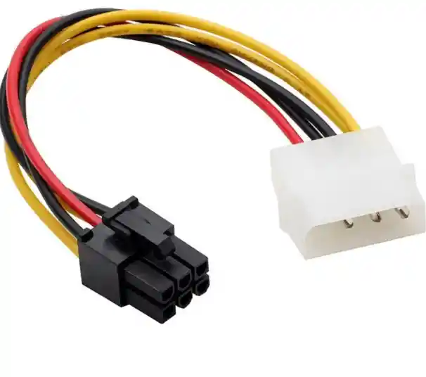 Adaptador Molex De 4 Pines A 4 O 6 (4+2) Pines Pci-express Convertidor Corriente Cable De Repuesto
